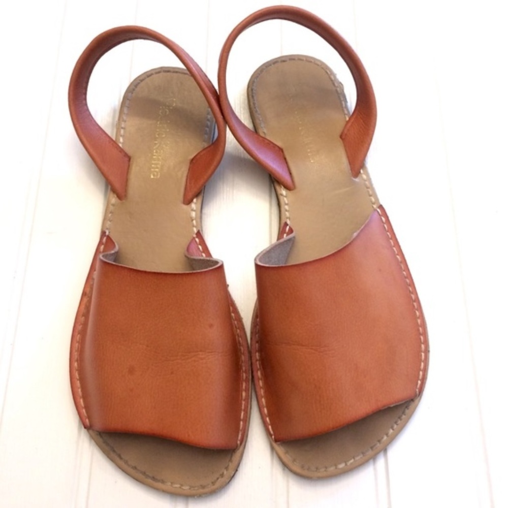 Electric Karma Barca orange slingback slide sandal